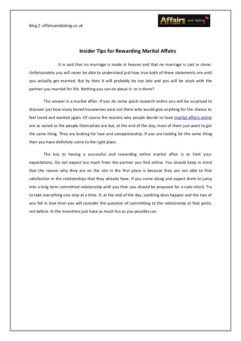 How to break a dry spell How to have a successful affair